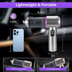Cordless Handheld Vacuum with 17000Pa Powerful Suction, LED Light & 4-in-1 Nozzles, Portable Car Vacuum Cleaner for Pet Hair, Home, Office Desk, 3 Speeds & Type-C Charging