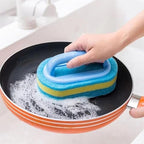 2pcs Household Cleaning Tools Quality Sponge Cleaning Brush with Handle Perfect for Daily Use in Kitchen Thick Sponge Brush