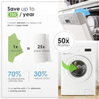 SUPERSCANDI 10 Pack Swedish Dishcloths for Kitchen - 100% Biodegradable & Compostable Reusable Paper Towels Washable, Food-Safe & Without Plastic - Dish Rags Suitable for Any Surface, Apple Green