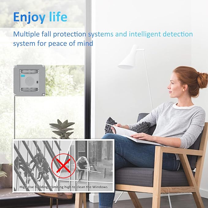 Mamibot W120-DP Window Cleaning Robot for High-Rise Glass - 3200Pa Strong Suction, Multiple Cleaning Modes,4 Water Spray Nozzles,Edge Detection Technology,App&Remote Control(Blue)
