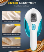 Rechargeable Fabric Shaver and Lint Remover, 3-Speed Adjustable Sweater Shaver with 6-Leaf Replaceable Stainless Steel Blades, 2.6Inch Large Mesh, Removable Bin for Clothes Fuzz, Lint, Pills, Bobbles