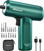 Cordless Screwdriver, 3.7V Electric Screwdriver with LCD Touchscreen Display, 8 Torque Settings, Includes 15Pcs Bits with Carry Bag, USB Cable, Tool Kit for Home DIY Projects