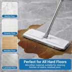 20Pcs Mop Replacement Pads Compatible with Flat Mop or Mop Bucket Set, 13" X 4.9" Universal Mop Pads Mop Head Refills Washable Wet Mops, Microfiber Flat Mop Pad for Most 11-13” Size Mops