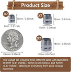 21 PCS Round Axe Handle Wedge Safety Metal Wedge Hammer Handle Wedges for Axe Hammer Sledge (0.31/0.39/0.47 Inch)