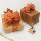 Ribbli Orange Burlap Wired Ribbon, 1-1/2” Inch x Continuous 20 Yard, Orange Wired Ribbon for Wreaths,Big Bows,Tree Decoration,Outdoor Decoration