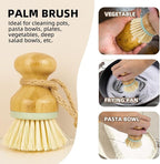 5 Pack Bottle Brush Set with 2 Dish Brush, Palm Scrub Brush and 2 Straw Brush for Kitchen Dishes Bottle Cup Pot Pans and Straws