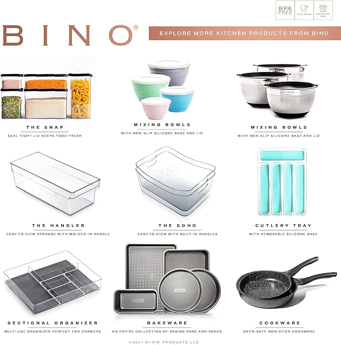 BINO | Stackable Storage Drawers, Small - Clear | THE CRATE COLLECTION | Storage Bins With Drawers | Bathroom Organizers | Under Sink Organizer | Vanity Cabinet Home Organization