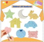 12 Pack Kitchen Natural Cellulose Sponges, Color Sponge, Dishwashing Sponges, Car Washing Sponge, Suitable for Kitchen and Bathroom,Car,Household, Children's Fun Cutting DIY.