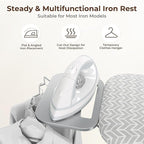 Yaheetech Foldable Ironing Board, Heavy Duty Iron Board with 9 Adjustable Heights, 4 Layer Cover and Safety Iron Rest, 52X14 Compact and Space Save Iron Board for Home Laundry Room Use, Gray&White