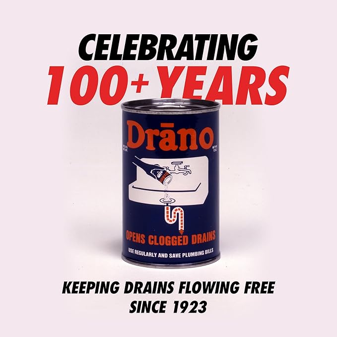 Drano Dual-Force Foamer Drain Clog Remover and Cleaner for Shower or Sink Drains, Unclogs and Removes Sources of Odor, 17 Fl Oz