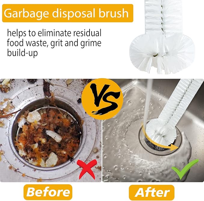 Garbage Disposal Cleaner Brush Garbage Disposal Brush Cleaning Brush Disposer for InSinkErator Deodorizer Disposal Units Removes Odors