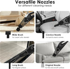 Minthouz Car Vacuum Portable Cordless, 10000Pa Vacuum Cleaner, 120W Brushless Motor Handheld Vacuum Cordless, LED Light, Multi-Nozzles for Car, Home, Office, Pet