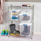 Sterilite 36-Pack Latching Box, Under Bed Storage Bins with Lids, Clear Plastic, 6 Quart - Heavy-Duty Organizing Containers for Closet, Bathroom, and Office