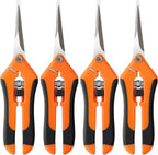 BEoffer 4 Pack Pruning Shears, 6.5 Inch Garden Scissors Gardening Hand Pruning Snips with Straight Stainless Steel Precision Blades for Gardening Flower Plant Precise Trimming and Pruning Maintenance