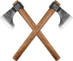 Throwing Axe Set, 16.5" Throwing Tomahawk with 1065 High Carbon Steel & Wooden Handle, Perfect for Axe Throwing Game for Backyard, Competition and Recreation