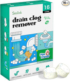 Soulink Drain Clog Remover - 16 Pack Powerful Sink Drain Cleaner