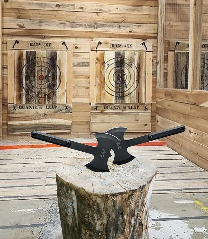 JXE JXO Throwing Axes and Tomahawks Set, Double Bite Hawks, Design for Throwing Recreation and Fun