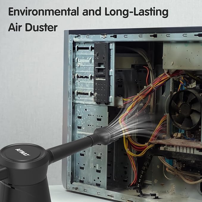 AFMAT Electric Air Duster Air Blower, Replacement for Compressed Air Cans, Multi-Use Cleaning Tools with 9.8ft Cord for Electronics, Keyboard, Fans, Hairs, Cars, BBQ, Super Powerful and Last for Years
