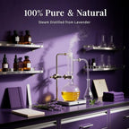SU JUABA Lavender Essential Oil 4 Fl Oz, 100% Pure Natural Aromatherapy Oil for Diffuser, Skin Care, Relaxation, Sleep, Wool Dryer Balls - 118ML
