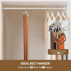 ZEDODIER Belt Hanger, Belt Organizer for Closet, Keeping Belts Visible and in Good Condition, Hanging Tie Rack Holder, Closet Organizers and Storage, Silver