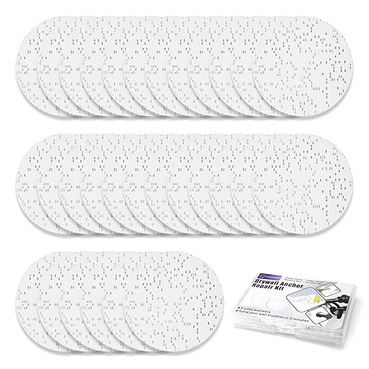 30 Pcs Drywall Anchor Repair Kit Solve Loose Wall Plugs Fast - Ideal for Curtain Rails, Towel Racks, Toilet Paper Holders and More Anchor Hole Patch (2.36 in)