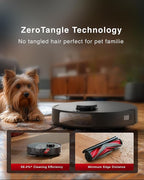 Yeedi C12 PRO Plus Robot Vacuum and Mop, 8000Pa Strong Suction, Vibrating Mopping, 7-Week Dust Storage, Bagless Dust Container, ZeroTangle Brush, Black