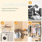 Closet Rod Bracket White WYGWP Heavy Duty Shelf Brackets with Rod Holder Supports 200lbs,Sturdy Closet Shelves Wall Mounted for DIY Home and Closet Decor
