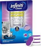 Washing Machine Cleaner Tablets 12 Pack, Formulated for Pet Owners, 8.5oz Washer Machine Cleaner Tablets, Deep Cleaning Descaler for HE, Top & Front Load Washers, Septic Safe - 6 Month Supply