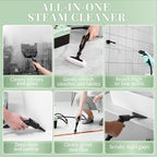 2500W Steam Cleaner - Adjustable 6-Level Steam Control, 15s Fast Heat, 1.6QT Water Tank, Portable High-Pressure Steamer for Home, Car, Grout