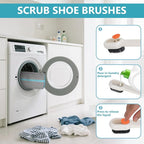 Shoe Washing Machine Bag - 2Pack Laundry Shoe Bag for Washer and Dryer, Reusable Shoe Cleaning Bag for All Shoe Sizes, 360° Deep Clean for Tennis Shoes, Sneakers, Includes 1 Brush(grey)