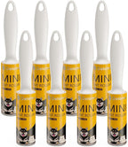 DELOMO Mini Lint Rollers Travel Size 8 Pack (240 Sheets Total) – Extra Sticky Lint Roller for Pet Hair, Clothes, Furniture & Car – Compact Portable Design for On-The-Go Quick Cleanups