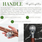 Deluxe Walking Sticks | Rosewood Crafted Cane with Solid Brass Chrome Decorative Bars | Nagina International