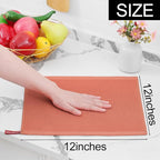 Homaxy 100% Cotton Waffle Weave Kitchen Dish Cloths, Ultra Soft Absorbent Quick Drying Dish Towels, 12 x 12 Inches, 8-Pack, Coral