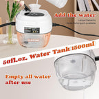 Moongiantgo Handheld Steam Cleaner 2500W High Pressure 1.5L Steamer for Cleaning, Portable Steam Cleaner for Home Kitchen Bathroom, Steam Cleaner for Car Detailing Grout Tile (White)