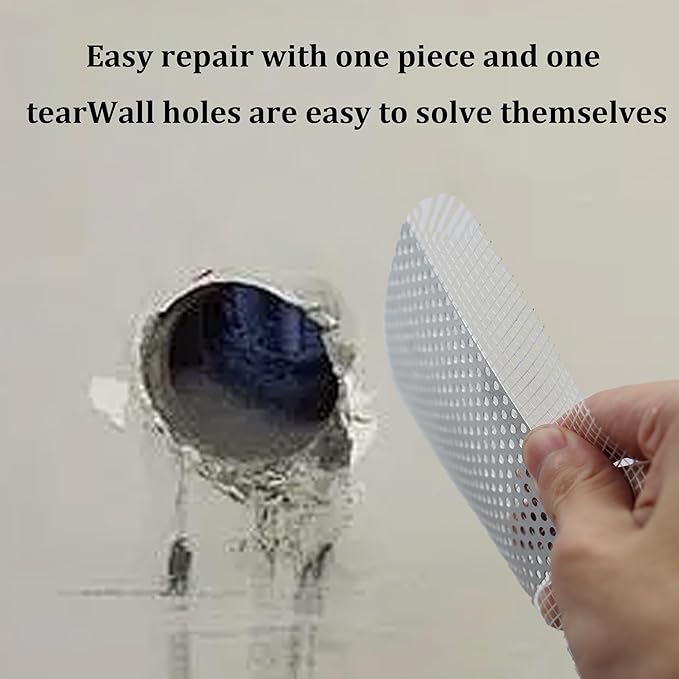 6PCS 4” Drywall Repair Kit, Aluminum Wall Patch with Galvanized Plate, Self Adhesive Fiberglass Dry Wall Hole Patches for Drywall Ceiling Sheetrock