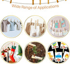 Wood Clothes Pin,Natural Birchwood Clothespins,Strong Grip,Heavy Duty Outdoor Clothes Clips for Hanging Clothes, Art, Crafts, Photo Displays,3.55 Inch,Pack of 24