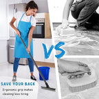 Grout Brush for Tile Floors, Grout Scrubber with Long Handle, 49'' Shower Grout Cleaning Tool