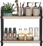 HNRLOY Bathroom Counter Organizer,Bathroom Countertop Organizer,Counter Shelf,Countertop Storage,Organization and Storage,Makeup Shelf,Sink Caddy(Burlywood 2 Tier)