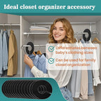 Sukh Baby Closet Dividers 30pcs - Plastic Clothes Organizer Shelf Tags Labels for Clothing Rack Wardrobe Store Warehouse Nursery Must Haves Boutique Supplies Sturdy Durable Flexible No Burrs (Black)