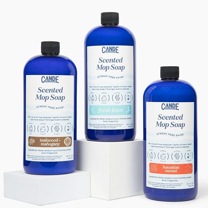 CANDE Mop Soap - Highly Scented Mop Soap, Luxury Floor Cleaner, Premium Fragranced Floor, Streak-Free Shine, 32 oz (Pine Forest)
