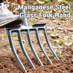 Pitch Fork Head for Garden, 5-Tine Spading Digging Fork Head, Hay Manure Mulch Fork Replacement Head, Metal Pitchfork Head for Ardwork, Farming, and Outdoors