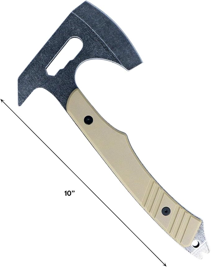 ASR Tactical Full Tang Axe with Pry Bar Handle Blade - Gray