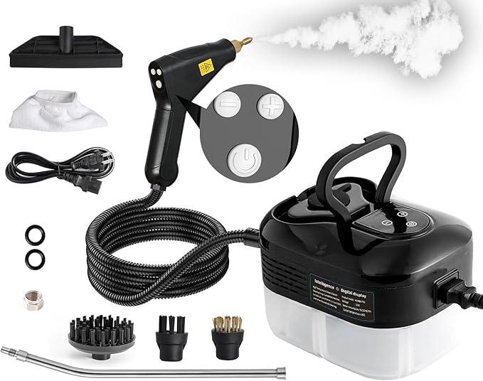 Handheld Steam Cleaner, 2500W High Pressure Multi-Surface Steam Cleaner for Home Use, Car Steamer For Cleaning Auto Detailing Kitchen Floors Tools