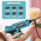 Cordless Hot Glue Gun Compatible with Makita 18v Battery, Handheld Wireless Power Heavy Duty Hot Glue Gun Full Size Kit with 20pcs 0.43'' Hot Glue Stick for Arts & Crafts, Home Repair