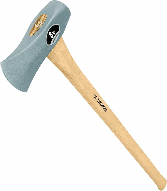 Truper 30968 8-Pound 34-Inch Splitting Maul, Axe Eye, 34-Inch Hickory Handle