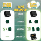 Chubbs Scrubb Duo Magnetic Glass Cleaner Kit - Mini Magnet Scrubber for Hard-to-Reach Stains on Glass, Ceramic & Metal