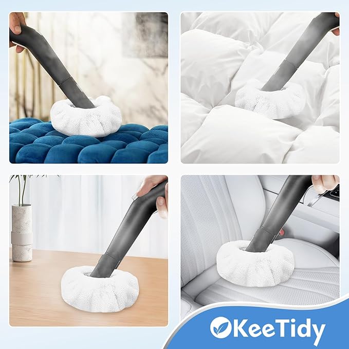 Steam Cleaner Accessories Compatible with Dupray Neat Steam Cleaners Fit for McCulloch Steamer Attachments Microfiber Pads Small Triangle Bonnets Reusable Washable Steam Mop Pads, 4 Pack