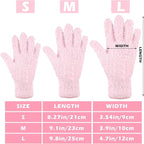 Patelai 3 Pairs Microfiber Plant Dusting Gloves Leaf Cleaning Gloves for Indoor Plants, Blinds, Furniture, House (Green Yellow,Water Blue,Pink,Small)