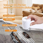 Vacuum Seal Bags For Travel With Rechargeable Cordless Pump, 15 Pack Space Saver Compression Bags For Clothes, Bedding, Blankets, Pillows, Luggage, Ideal For House Moving & Home Organization