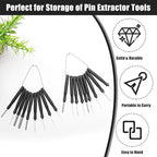 30+4P Terminal Pin Removal Tool Kit, Electrical Connector Depinning Tool Terminal Pin Extractor Kit Wire Release Tool for Car Household Devices (Black)